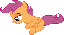 Size: 5437x3000 | Tagged: safe, artist:cloudy glow, scootaloo, female, filly, foal, g4, imported from derpibooru, my little pony: friendship is magic, open mouth, pegasus, pony, simple background, sleepless in ponyville, solo, transparent background, vector