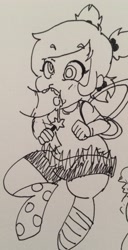 Size: 1610x3148 | Tagged: explicit, artist:/d/non, oc, oc:dingaling, banned from derpibooru, blowjob, clothes, cum, imported from twibooru, interspecies, lolicon, nudity, oc only, offspring, oral, parent:derpy hooves, penis, satyr, satyr on pony action, sex, tutu, underage