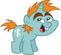 Size: 120x110 | Tagged: safe, bucktooth, colt, foal, g4, gameloft, horn, imported from derpibooru, male, mobile game, my little pony: friendship is magic, my little pony: magic princess, pony, simple background, smiling, snips, solo, transparent background, unicorn