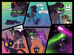 Size: 2038x1536 | Tagged: semi-grimdark, artist:mrraapeti, twilight sparkle, oc, oc:nova bliss, abuse, alicorn, baby, baby pony, colt, comic, foal, foal abuse, g4, imported from derpibooru, king sombra, magic, male, offspring, parent:king sombra, parent:twilight sparkle, parents:twibra, pony, quadrupedal