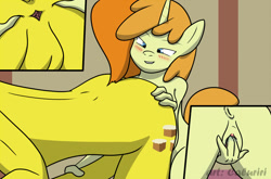 Size: 1200x791 | Tagged: explicit, artist:caluriri, anthro, anus, balls, banned from derpibooru, blushing, cakecest, carrot cake, father and child, father and daughter, female, imported from twibooru, incest, lolicon, male, masturbation, nudity, penis, pumpkin cake, reach-around, spread anus, straight, underage, vagina, vulva