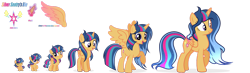Size: 1920x564 | Tagged: safe, artist:galaxyswirlsyt, artist:silvergalaxyyt, oc, oc:silver sentry, age progression, alicorn, alicorn oc, baby, baby pony, female, filly, foal, horn, imported from derpibooru, mare, offspring, older, parent:flash sentry, parent:twilight sparkle, parents:flashlight, pony, teenager, wings