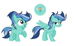 Size: 1280x800 | Tagged: safe, artist:stardustsentryyt105, oc, oc:prism spark, female, filly, foal, imported from derpibooru, mare, offspring, parent:rainbow dash, parent:soarin', parents:soarindash, pegasus, pony
