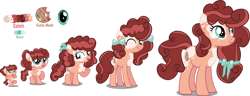 Size: 1280x490 | Tagged: safe, artist:stardustsentryyt105, oc, oc:velvet cookiesplat, baby, baby pony, earth pony, female, filly, foal, imported from derpibooru, mare, offspring, parent:cheese sandwich, parent:pinkie pie, parents:cheesepie, pony, teenager