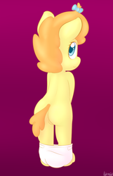 Size: 692x1076 | Tagged: explicit, artist:lamia, anthro, babycon, banned from derpibooru, diaper, female, imported from twibooru, lamia did it again, lolicon, nudity, pumpkin cake, solo, solo female, underage, vagina