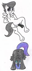 Size: 366x800 | Tagged: explicit, artist:rdk, oc, oc:nyx, alicorn, anthro, anus, balls, banned from derpibooru, bent over, imported from twibooru, lolicon, looking at you, looking back, nudity, penis, presenting, rumble, shotacon, smiling, traditional art, underage, underhoof, unguligrade anthro, vulva