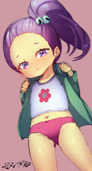 Size: 462x865 | Tagged: suggestive, artist:born-to-die, banned from derpibooru, child, clothes, equestria girls, human, imported from twibooru, lily pad (equestria girls), lolicon, panties, underage, underwear, young
