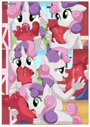 Size: 1024x1447 | Tagged: explicit, artist:bbmbbf, sweetie belle, anthro, banned from derpibooru, barefoot, be my special somepony, big mcintosh, breasts, comic, dirty, equestria untamed, feet, female, fetish, foot fetish, foot worship, imported from twibooru, licking, licking foot, lolicon, male, male feet, nipples, nudity, palcomix, plantigrade anthro, shipping, smelly, straight, sucking, sweetiemac, tongue out, underage