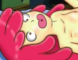 Size: 1016x792 | Tagged: questionable, artist:theminus, apple bloom, scootaloo, banned from derpibooru, breasts, equestria girls, female, imported from twibooru, lolicon, nipples, nudity, solo, solo female, the minus, underage