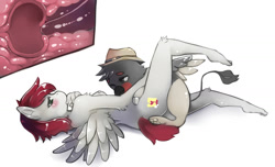 Size: 1280x777 | Tagged: explicit, artist:freedomthai, oc, anthro, banned from derpibooru, blushing, female, griffon, imported from twibooru, internal, lolicon, male, oc only, oc x oc, pegasus, penetration, plantigrade anthro, sex, shipping, size difference, straight, straight shota, underage, vaginal