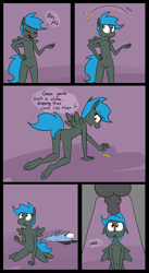 Size: 1280x2344 | Tagged: explicit, artist:whatsapokemon, oc, oc:jade shine, anthro, balls, banned from derpibooru, breasts, comic, delicious flat chest, female, imminent sex, imported from twibooru, lolicon, nipples, nudity, oc only, penis, underage, underhoof, unguligrade anthro, vulva