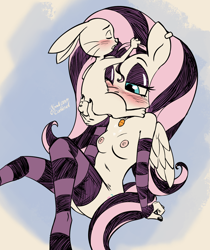 Size: 1582x1885 | Tagged: explicit, artist:soulcentinel, fluttershy, angel bunny, angelshy, animal, anthro, arm warmers, banned from derpibooru, bestiality, blowjob, blushing, breasts, clothes, collar, colored, cum, emoshy, eyeshadow, facefuck, facial, female, flat colors, fluttergoth, flutterzoo, goth, imported from twibooru, interspecies, limited palette, lolicon, makeup, male, nipples, nudity, one eye closed, oral, pale color, pegasus, penis, pet tag, rabbit, sex, shipping, size difference, socks, soft color, straight, striped socks, thigh highs, underage, unguligrade anthro, wings
