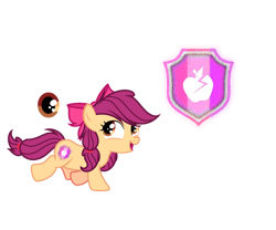 Size: 750x625 | Tagged: safe, artist:auroraskylineyt, artist:rynnlvansa, oc, oc:appleeta bloom, earth pony, female, filly, foal, imported from derpibooru, offspring, parent:apple bloom, parent:tender taps, parents:tenderbloom, pony
