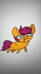 Size: 720x1280 | Tagged: safe, artist:crookedbeetles, rainbow dash, scootaloo, animated, duo, eye clipping through hair, eyebrows, eyebrows visible through hair, female, filly, foal, g4, imported from derpibooru, mare, pegasus, pony, sound, the marvelous misadventures of flapjack, webm