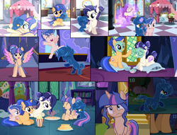 Size: 1280x976 | Tagged: safe, artist:brooklynsentryyt, oc, oc:brooklyn sentry, oc:flying sparkles, oc:onyx, oc:shiny sentry, oc:stardust sentry, alicorn, colt, female, filly, foal, horn, imported from derpibooru, male, mare, offspring, parent:flash sentry, parent:twilight sparkle, parents:flashlight, pegasus, pony, unicorn