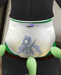 Size: 2000x2440 | Tagged: suggestive, artist:qwertypone, princess luna, oc, oc:anon, oc:filly anon, bully, bullying, diaper, diaper butt, diaper fetish, diaper usage, diapered, evil, female, fetish, filly, foal, g4, imported from derpibooru, messy diaper, my little pony: friendship is magic, non-baby in diaper, pissing, poop, pooping, poopy diaper, urine, used diaper, using diaper, wet diaper
