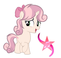 Size: 1171x1113 | Tagged: safe, artist:lps604, oc, oc:rose magic, female, filly, foal, horn, imported from derpibooru, oc only, offspring, parent:button mash, parent:sweetie belle, parents:sweetiemash, pony, simple background, solo, transparent background, unicorn