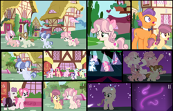 Size: 4096x2622 | Tagged: safe, artist:lps604, oc, oc:apple jam, oc:crystal butterfly, oc:firecracker, oc:gemstone shine, oc:golden raspberry, oc:lily glow, oc:lollipop heart, oc:moonlight bloom, oc:morganite, oc:rose magic, oc:silver garnet, oc:symphonic showers, bon bon, earth pony, female, filly, foal, g3, g3 to g4, g4, generation leap, horn, hybrid, imported from derpibooru, interspecies offspring, male, mare, offspring, outdoors, parent:apple bloom, parent:button mash, parent:discord, parent:fluttershy, parent:rumble, parent:scootaloo, parent:sweetie belle, parent:tender taps, parent:wind sprint, parents:discoshy, parents:rumbloo, parents:sweetiemash, parents:tenderbloom, pegasus, pony, skywishes (g4), sparkleworks, stallion, star catcher, sunrise song, sweetie drops, tender taps, unicorn