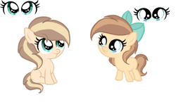 Size: 1280x740 | Tagged: safe, artist:lps604, oc, oc:cookie crumble, oc:taffy swirl, earth pony, female, filly, foal, imported from derpibooru, oc only, offspring, parent:applejack, parent:caramel, parents:carajack, pony, siblings, simple background, sisters, solo, transparent background, twins