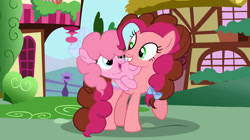 Size: 750x421 | Tagged: safe, artist:lps604, oc, oc:berry sprinkles, oc:sprinkle pie, earth pony, female, filly, foal, imported from derpibooru, mare, oc only, offspring, parent:cheese sandwich, parent:pinkie pie, parents:cheesepie, pony, siblings, sisters