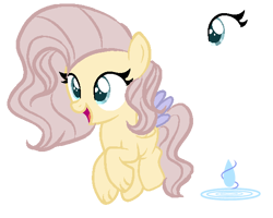 Size: 578x463 | Tagged: safe, artist:lps604, oc, oc:summer showers, female, filly, foal, hybrid, imported from derpibooru, interspecies offspring, oc only, offspring, parent:discord, parent:fluttershy, parents:discoshy, pegasus, pony, simple background, solo, transparent background