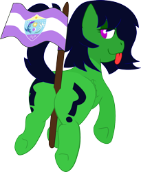 Size: 961x1172 | Tagged: safe, artist:zenco, oc, oc:filly anon, both cutie marks, butt, butt hold, female, filly, flag, foal, imported from derpibooru, looking back, oc only, pegasus, pegasus oc, plot, pony, solo, tongue out, underhoof
