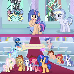 Size: 1280x1280 | Tagged: safe, artist:lps604, oc, oc:brooklyn sentry, oc:bubbles pie, oc:candy apple, oc:cheesecake pie, oc:dizzy shy, oc:flying sparkles, oc:onyx, oc:radiant diamond, oc:shimmering rare, oc:shiny sentry, oc:sky rise, oc:sprinkle pie, oc:star dash, alicorn, alicorn oc, colt, earth pony, earth pony oc, female, filly, foal, horn, hybrid, imported from derpibooru, indoors, interspecies offspring, male, mare, oc only, offspring, parent:applejack, parent:caramel, parent:cheese sandwich, parent:discord, parent:fancypants, parent:flash sentry, parent:fluttershy, parent:pinkie pie, parent:rainbow dash, parent:rarity, parent:soarin', parent:twilight sparkle, parents:carajack, parents:cheesepie, parents:discoshy, parents:flashlight, parents:raripants, parents:soarindash, pegasus, pegasus oc, pony, stallion, unicorn, unicorn oc, wings