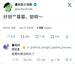 Size: 780x658 | Tagged: safe, twilight sparkle, oc, oc:filly anon, chinese, female, filly, foal, g4, imported from derpibooru, meta, pony, text, twitter, vulgar