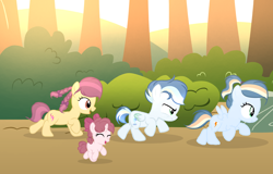 Size: 4096x2622 | Tagged: safe, artist:lps604, oc, oc:apple jam, oc:lightning boom, oc:solstice dash, oc:sugar blossom, baby, baby pony, colt, earth pony, earth pony oc, female, filly, foal, horn, imported from derpibooru, indoors, male, oc only, offspring, parent:apple bloom, parent:big macintosh, parent:rainbow dash, parent:soarin', parent:sugar belle, parent:tender taps, parents:soarindash, parents:sugarmac, parents:tenderbloom, pegasus, pegasus oc, pony, unicorn, unicorn oc