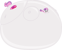 Size: 2452x2000 | Tagged: questionable, artist:fillyfiller20, sweetie belle, 2d, blushing, butt, female, fetish, filly, foal, g4, horn, immobile, imported from derpibooru, inflation, my little pony: friendship is magic, pink mane, pony, purple mane, shiny, show accurate, simple background, solo, spherical inflation, stretched cutie mark, sweetie belloon, sweetie butt, tail, this will end in explosions, transparent background, unicorn, vector