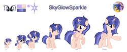 Size: 1280x527 | Tagged: safe, artist:skyglowsparkle, oc, oc:starglowsparkle, alicorn, baby, baby pony, female, filly, foal, imported from derpibooru, mare, offspring, parent:flash sentry, parent:twilight sparkle, parents:flashlight, pony, teenager