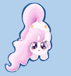 Size: 1500x1600 | Tagged: safe, artist:tavy, princess celestia, alicorn, blushing, both cutie marks, cewestia, chibi, cute, cutelestia, female, filly, foal, g4, imported from derpibooru, looking at you, looking up, looking up at you, mare, missing accessory, pink-mane celestia, pony, simple background, solo, young celestia, younger