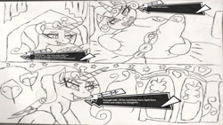 Size: 1920x1080 | Tagged: explicit, artist:andy hunter, princess flurry heart, alicorn, anus, bed, bedroom, butt, clitoris, comic, female, filly, foal, foalcon, g4, genitals, horn, imported from derpibooru, large butt, lying down, mare, milf, mother and child, mother and daughter, nudity, on back, on bed, pacifier, ponut, pony, presenting, presenting pussy, princess cadance, room, speech bubble, text, traditional art, vulva
