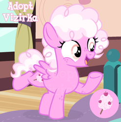 Size: 1280x1292 | Tagged: safe, artist:vi45, oc, adoptable, female, filly, foal, imported from derpibooru, pegasus, pony, quadrupedal, solo