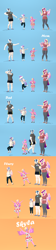 Size: 1920x8640 | Tagged: safe, artist:papadragon69, princess flurry heart, shining armor, 3d, alicorn, alternate version, anthro, bluey, clothes, comic, confused, cute, dancing, dress, family, female, filly, flurrybetes, foal, g4, horn, imported from derpibooru, male, mare, pants, plantigrade anthro, princess cadance, princess skyla, sandals, shirt, shoes, shorts, sneakers, source filmmaker, stallion, t-shirt, unicorn, wings