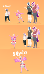 Size: 1920x3240 | Tagged: safe, artist:papadragon69, princess flurry heart, shining armor, 3d, alicorn, anthro, bluey, clothes, comic, confused, cute, dancing, dress, family, female, filly, flurrybetes, foal, g4, horn, imported from derpibooru, male, mare, pants, plantigrade anthro, princess cadance, princess skyla, sandals, shirt, shoes, shorts, sneakers, source filmmaker, stallion, t-shirt, unicorn, wings