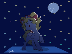 Size: 2000x1500 | Tagged: safe, artist:daveark, oc, animated, bow, commission, dancing, disco ball, female, filly, foal, gif, heterochromia, imported from derpibooru, oc only, pegasus, pony, tail, tail bow, wings, ych result
