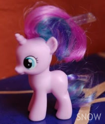 Size: 334x392 | Tagged: safe, artist:silversnow, photographer:absol, blank flank, brushable, cute, dreamabetes, female, filly, foal, g4, horn, imported from derpibooru, irl, photo, pony, solo, star dreams, toy, unicorn