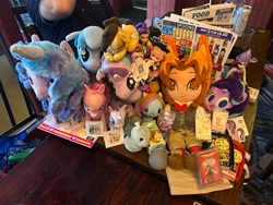 Size: 4032x3024 | Tagged: safe, artist:katiesartsycrafts, artist:sewpoke, fluttershy, pinkie pie, rainbow dash, starlight glimmer, twilight sparkle, oc, oc:filly anon, oc:golden gates, oc:silent tolls, oc:sweet sundae, oc:wishful thinking, 67, alicorn, babscon, bingo heeler, bluey, condom, drink, element of generosity, element of honesty, element of kindness, element of laughter, element of loyalty, element of magic, elements of harmony, energy drink, female, filly, g4, g5, glass, hatsune miku, human, imported from derpibooru, indoors, irl, irl human, izzy moonbow, k-pop demon hunters, magazine, magic winx, menu, monster energy, photo, plushie, princess cadance, professor palladium, rumi (k-pop demon hunters), snail, solent bronies, table, tecna, the giddy bridge (wetherspoons), tiktok, top trumps, toy, vocaloid, vtech, wall of tags, wetherspoons, winx club