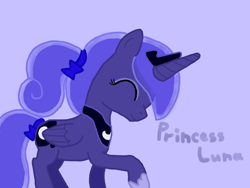 Size: 600x450 | Tagged: safe, artist:avrameow, princess luna, alicorn, female, filly, filly luna, foal, g4, imported from derpibooru, pony, simple background, solo, younger