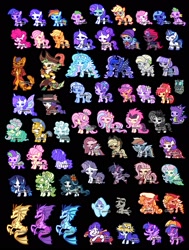 Size: 1551x2048 | Tagged: safe, artist:wuyou, adagio dazzle, apple bloom, applejack, aria blaze, captain celaeno, fluttershy, pinkie pie, princess celestia, princess flurry heart, princess luna, rainbow dash, rarity, scootaloo, shining armor, sonata dusk, spike, starlight glimmer, sweetie belle, tempest shadow, twilight sparkle, oc, fanfic:rainbow factory, abyssinian, alicorn, alternate hairstyle, anthro, ballerina, bird, black background, butt, cap, capper dapperpaws, cewestia, chainsaw, changeling, changeling larva, chibi, cloak, clothes, cosplay, costume, cutie mark crusaders, cutie mark dress, derpy hooves, detective rarity, dog, dot eyes, dragon costume, dress, earth pony, fainting couch, fanfic art, female, filly, filly luna, filly mane six, filly pinkie pie, filly rainbow dash, filly rarity, filly twilight sparkle, flurrybutt, fluttershed, foal, g4, gala dress, gossamer wings, hairity, hat, horn, imported from derpibooru, lil miss rarity, mane seven, mane six, marshmelodrama, maud pie, modelshy, obtrusive watermark, ornithian, parrot pirates, pegasus, pirate, pony, rainbow factory dash, rarihick, rarity being rarity, royal guard, shylestia, simple background, siren, spike the dog, the dazzlings, trixie, tutu, twilarina, umbrella hat, unicorn, unicorn twilight, watermark, wet, wet mane, wet mane rarity, wings, winter outfit, woona, younger