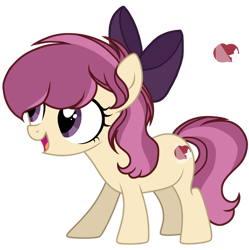Size: 1280x1285 | Tagged: safe, artist:dayspring-dawnyt, oc, earth pony, female, filly, foal, imported from derpibooru, offspring, parent:apple bloom, parent:tender taps, parents:tenderbloom, pony