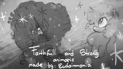 Size: 1280x720 | Tagged: safe, artist:sunshinerise5, princess luna, oc, afro, alicorn, animated, cloven hooves, comforting, crying, faithful and strong, female, foal, g4, horn, imported from derpibooru, long eyelashes, lying down, magic, mare, night, onomatopoeia, outdoors, pegasus, pony, prone, sleeping, sogreatandpowerful, sound, sound effects, stargazing, stars, statue, tangible heavenly object, telekinesis, unicorn, unshorn fetlocks, webm, zzz