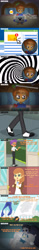 Size: 935x5988 | Tagged: questionable, artist:excelso36, button mash, oc, oc:cream heart, cellphone, comic, commission, computer, crossed fingers, drool, equestria girls, fetish, g4, human, hypnosis, imported from derpibooru, incontinence, laptop computer, phone, rumble, shotacon, spiral, swirly eyes, tender taps, urine, watersports