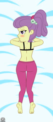 Size: 524x1200 | Tagged: suggestive, artist:theminus, bra, clothes, equestria girls, feet, female, g4, imported from twibooru, lily pad (equestria girls), lily pad (g4), lilybutt, lolicon, underage, underwear