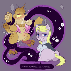 Size: 3000x3000 | Tagged: explicit, artist:cold-blooded-twilight, editor:minus, oc, oc:goldy the retriever, oc:torrid stem, abdominal bulge, ambiguous penetration, balls, black tentacles, blonde hair, bloodshot eyes, blue eyes, blushing, bondage, butt, claws, clothes, collared shirt, color edit, colored, colored hooves, colored sclera, colt, colt oc, creampie, creepy, creepy eyes, creepy smile, cum, cum in mouth, cumming, dark genitals, derpibooru exclusive, dialogue, diamond dog, diamond dog oc, dubious consent, duo, edit, eyes rolling back, fangs, female, female diamond dog, female oc, femboy, fluffy, foal, foalcon, foaldom, freckles, full body, genitals, grin, high res, hooves, horn, imported from derpibooru, interspecies, lifted up, looking at you, looking back, looking back at you, magic, magic aura, male, male oc, multiple eyes, multiple penetration, non-pony oc, nudity, oc only, oc x oc, oral, orange eyes, paw pads, paws, penetration, pink coat, plot, pony, pony on diamond dog action, purple magic, raised hoof, rear view, sex, shadowed face, shipping, shirt, shivering, simple background, sitting, sketch, smiling, smiling at you, socks, speech bubble, straight, summoning, suspended, tail, teary eyes, teeth, tentacle blowjob, tentacle bondage, tentacle porn, tentacle sex, tentacles, tentacles on female, text, throat bulge, toeless socks, unicorn, unicorn oc, vest, waistcoat, wall of tags, yellow sclera