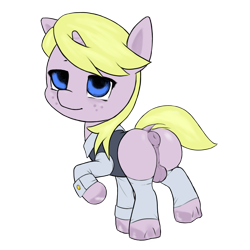 Size: 2048x2048 | Tagged: explicit, artist:multiverseequine, oc, oc:torrid stem, adoracreepy, anus, balls, blonde hair, blue eyes, butt, clothes, collared shirt, colored, colored hooves, colt, colt oc, creepy, creepy eyes, cufflinks, cute, dark genitals, derpibooru exclusive, dock, femboy, foal, foalcon, freckles, full body, genitals, high res, hoofless socks, hooves, horn, imported from derpibooru, looking at you, looking back, looking back at you, male, nudity, oc only, pink coat, plot, ponut, pony, presenting, presenting butt, raised hoof, raised tail, rear view, reasonably sized genitals, shirt, simple background, smiling, smiling at you, socks, solo, solo male, tail, transparent background, unicorn, unicorn oc, waistcoat, wall of tags