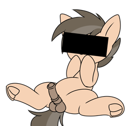 Size: 2000x2000 | Tagged: explicit, balls, caramel coffee, censored eyes, colt, covering face, earth pony, foal, foalcon, frog (hoof), g4, genitals, horsecock, imported from derpibooru, male, nudity, penis, pony, presenting, simple background, solo, solo male, spread legs, spreading, transparent background, underhoof