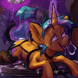 Size: 2048x2048 | Tagged: explicit, artist:goat, age difference, anal insertion, background pony, bar, bow, butt, choker, clothes, colt, cum, dildo, drugs, femboy, foal, foalcon, g4, garter belt, gay, genitals, horn, imported from derpibooru, insertion, legwear, magic, male, money, nudity, penis, plot, pony, sex toy, slut, snails, stallion, stallion on colt, stockings, tail, thigh highs, unicorn