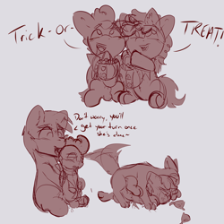 Size: 2500x2500 | Tagged: explicit, grimdark, artist:ashersketch, balls, bestiality, brother and sister, candy, clothes, colt, costume, dog, dog on filly action, female, filly, foal, foalcon, food, g4, gay, genitals, halloween, halloween costume, holiday, horn, horsecock, imported from derpibooru, interspecies, lineart, male, nudity, pegasus, penetration, penis, pony, pound cake, pumpkin bucket, pumpkin cake, rape, sex, siblings, sketch, text, twins, unicorn, vaginal